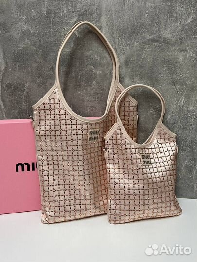 Сумка шопер miu miu, в 3-х цветах