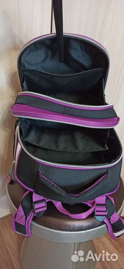 Рюкзак Котофей 02804090-20 черный-сиреневый