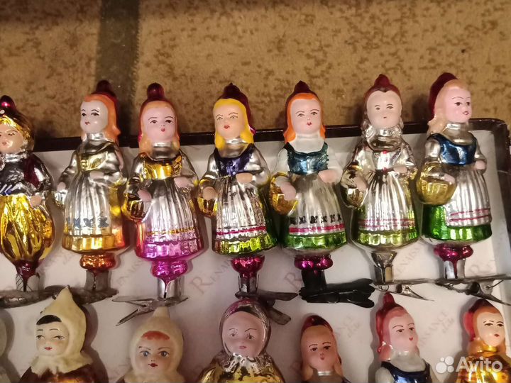 Елочные игрушки СССР на прищепке люди