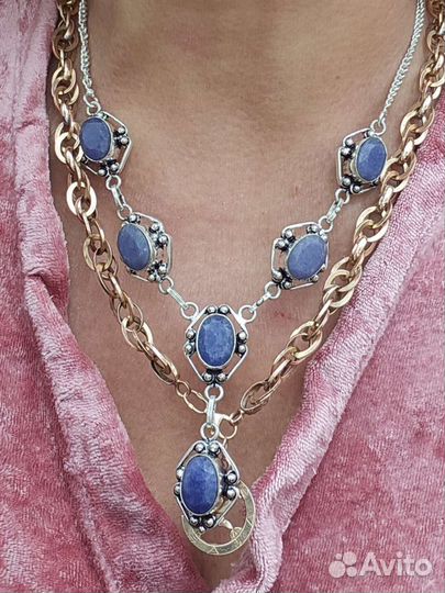 Колье с сапфирами