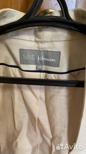 Женский льняной пиджак Marks&Spencer