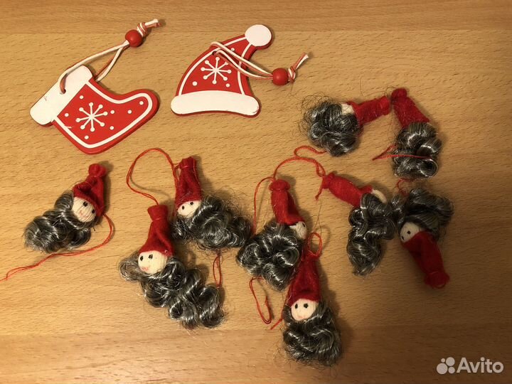 Нов Год украшения Икеа саночки и гномики