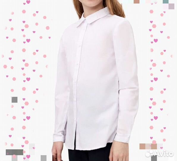 Рубашка школьная для девочки 134