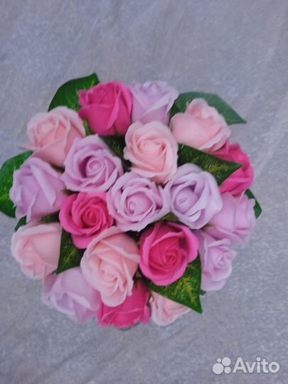 Букет из мыльных роз