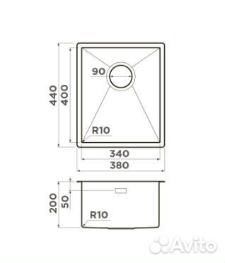 Мойка Taki 38-U/IF gb арт. 4997016