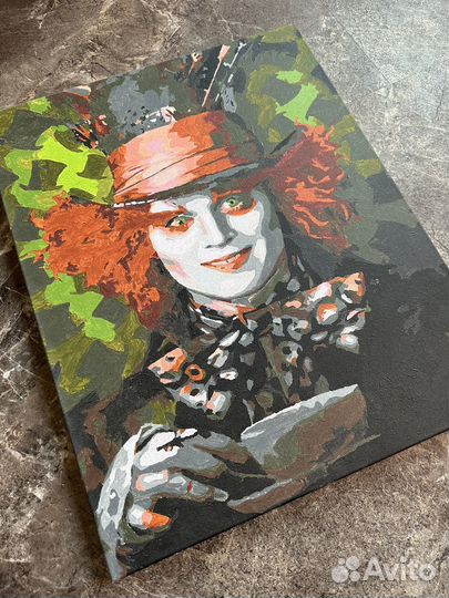 Шляпник, Джонни Депп картина по номерам