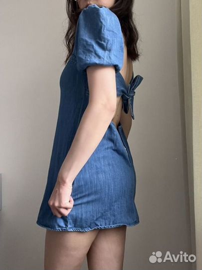 Джинсовое платье zara M
