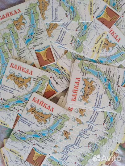 Игральные карты с видами озера Байкал