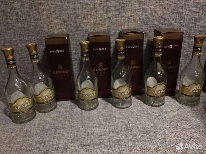 Бутылки из под виски, коньяка, водки