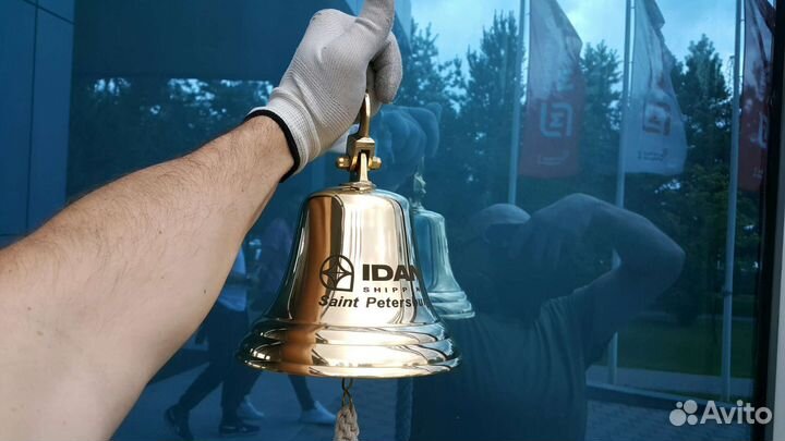 Колокол рында в офис для бизнеса с гравировкой