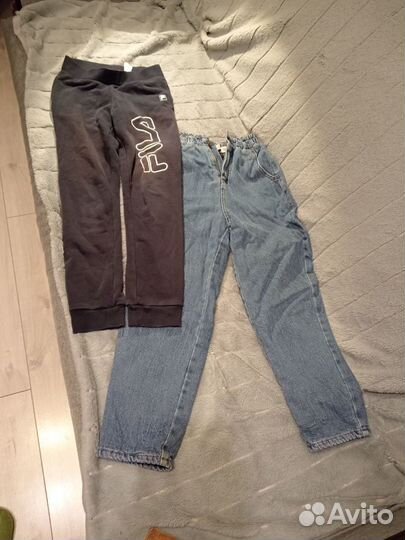 Утеплённые джинсы Gloria jeans и брюки fila