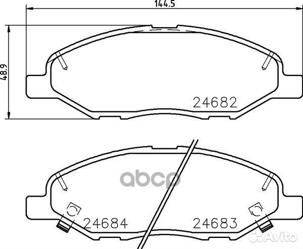 Колодки тормозные дисковые перед (PF-2452)