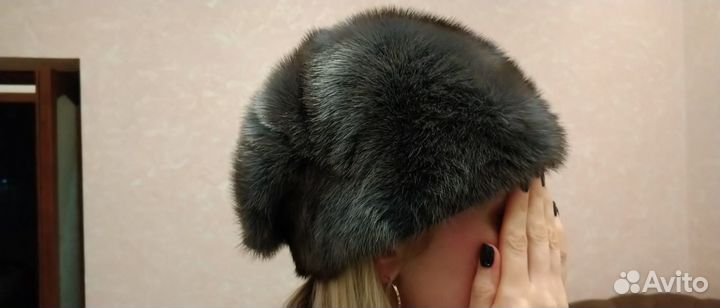 Шапка норка и чернобурка. супер красивые отл сост