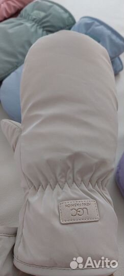 Варежки UGG балоневые с толстым мехом внутри