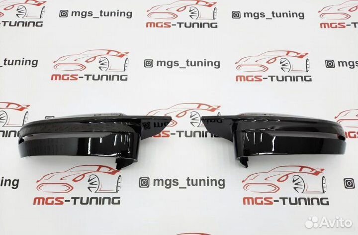 Крышки зеркал стиль M G80 на BMW 5 G30 Черные