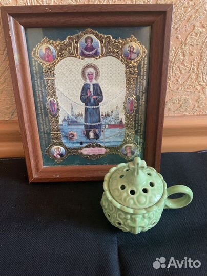 Икона матрона московская и курильница