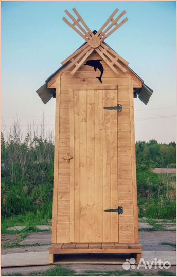 Дачный туалет с декором и установкой шйщ 924