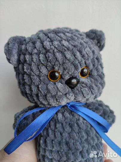 Вязаная игрушка котик котенок кот