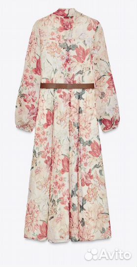 Платье с цветочным принтом zara