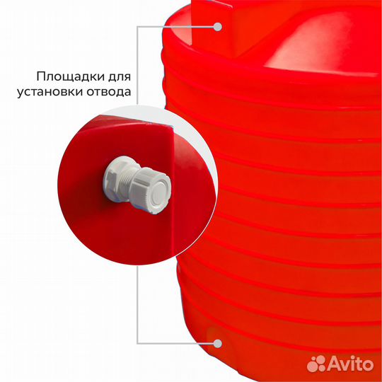 Емкость вертикальная 8000л усиленная