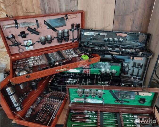 Шашлычный набор шампуров подарочный 16 предметов