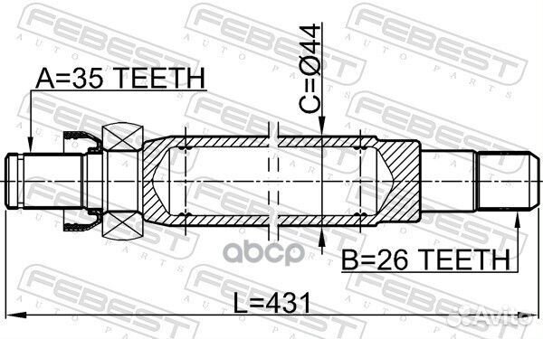 Полуось правая ford mondeo III 2112-gemt 2112-G