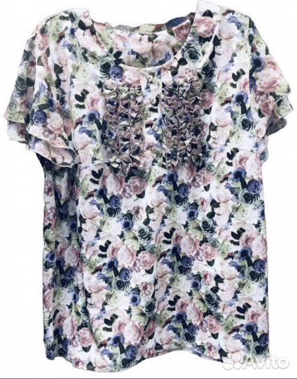 Блузки (54-60), c короткими рукавами