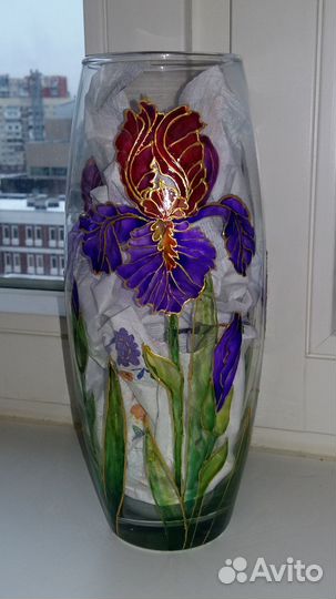 Ваза ручная роспись 26 см