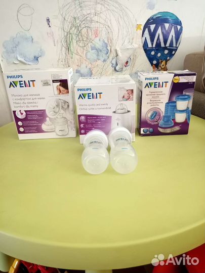 Молокоотсос, контейнеры, бутылочки