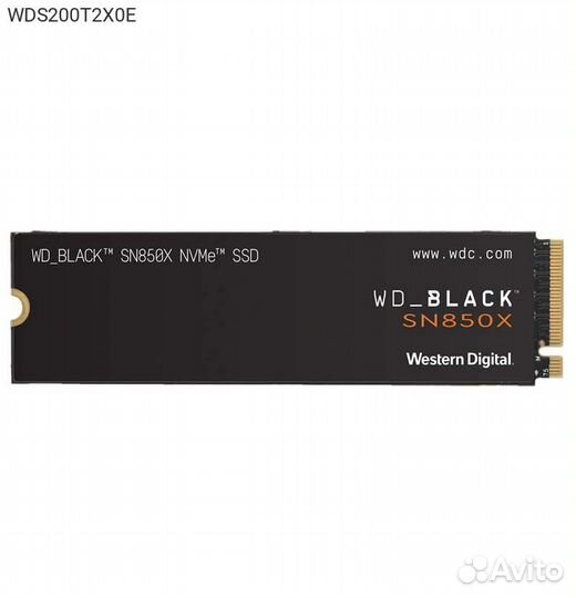 Диск SSD WD WD black SN850X M.2 2280 2TB PCIe NVMe