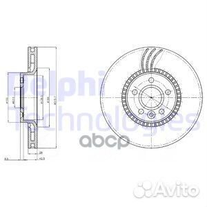 Диск тормозной BG4123 Delphi