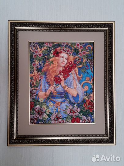 Картина вышитая бисером Лето из серии времена года