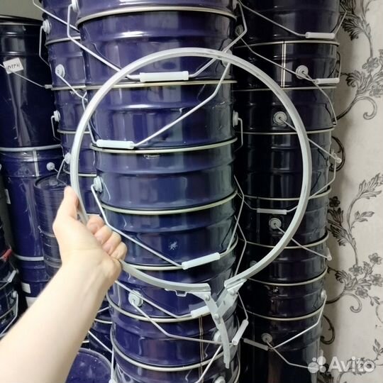 Бочка / ведро металлическое 25 Л С крышкой хомутом