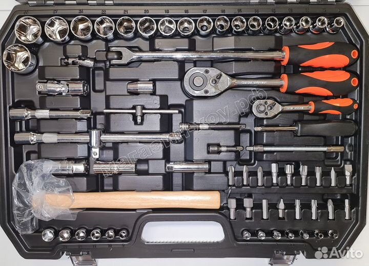 Набор инструментов для авто в чемодане 86 шт