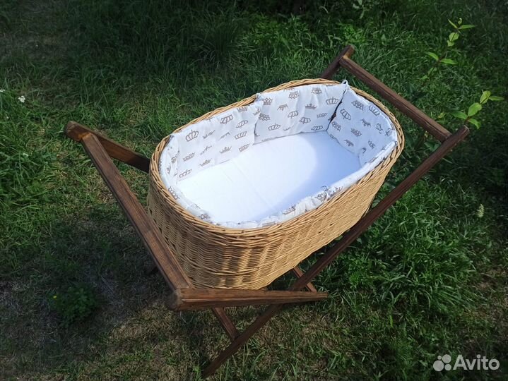 Люлька плетеная колыбель для новорождённых