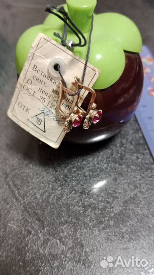 Серебряные серьги СССР 925 пробы