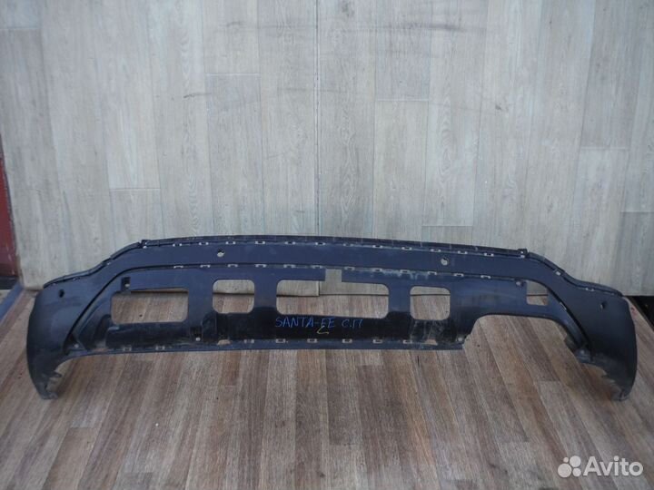 Юбка заднего бампера hyundai Santa Fe 3 2016