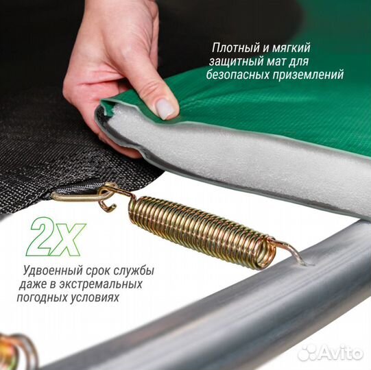 Батут unix Line supreme basic 14 ft (green)