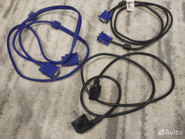 Кабель VGA, кабель питания