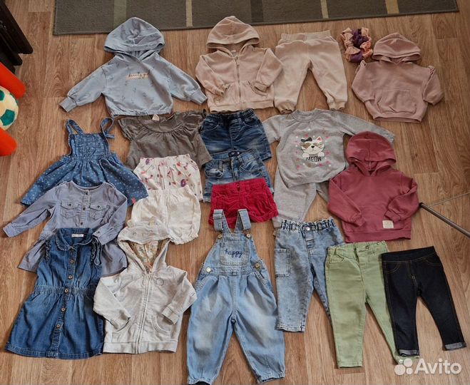 Пакет вещей H&M, Zara на девочку 9-12 месяцев, 80