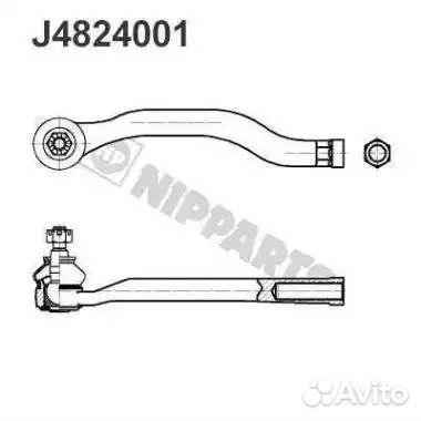 Наконечник р/т honda accord 92- лев