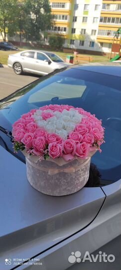 Букет роз сердце