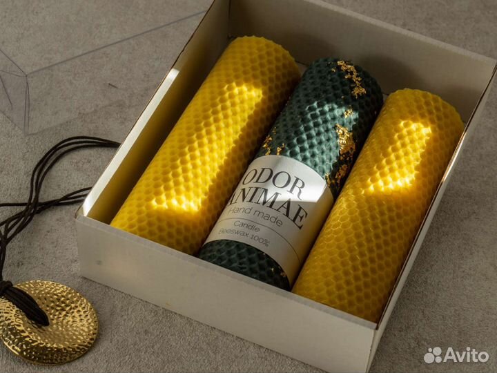 Свечи из пчелинного воска натуральной вощины