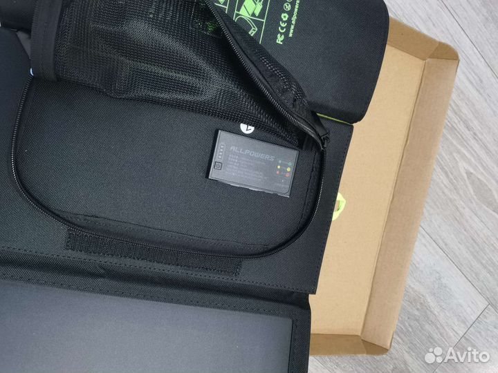 Солнечная складная панель 21w с акб, на рюкзак