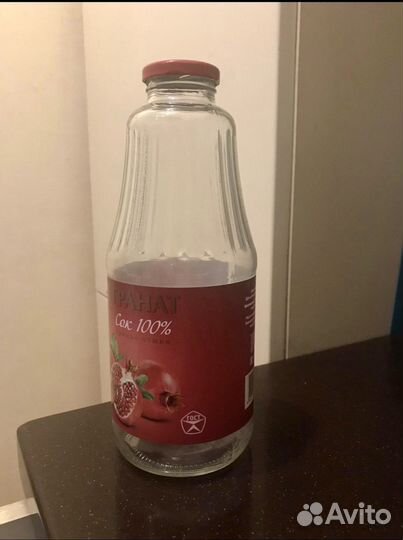 Стеклянная бутылка 1 л