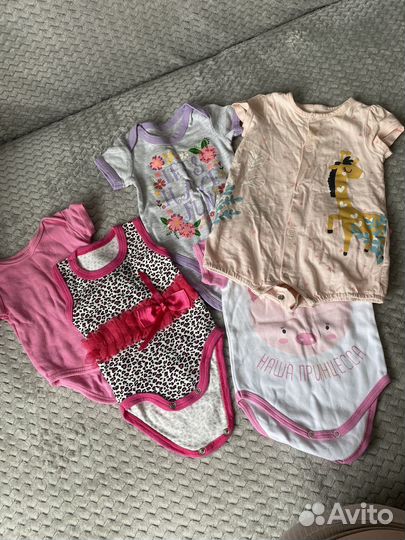 2 пакета вещей на новорожденную девочку до 6 м