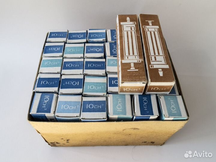 Шприцы медицинские стеклянные СССР