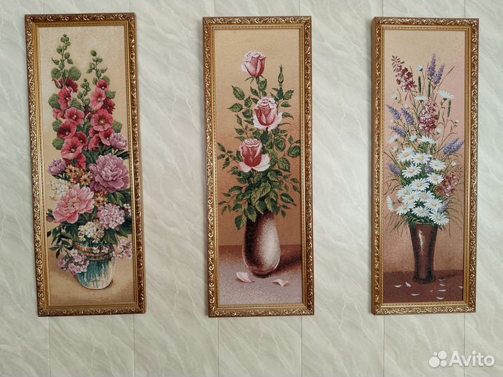 Картины гобелен, статуэтки, часы