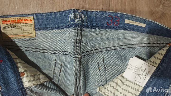 Джинсы мужские Replay 33 размер
