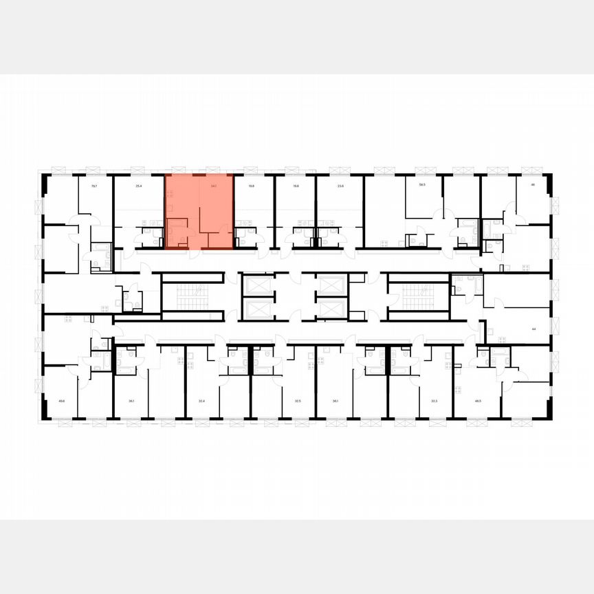 1-к. квартира, 34,1 м², 14/22 эт.